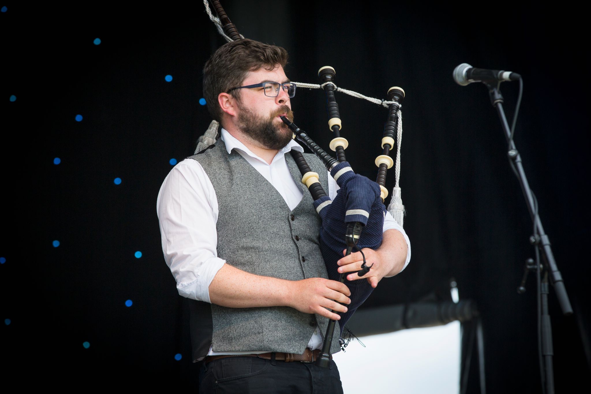 The Foot Stompin Ceilidh Band performing at the Royal Highland Show